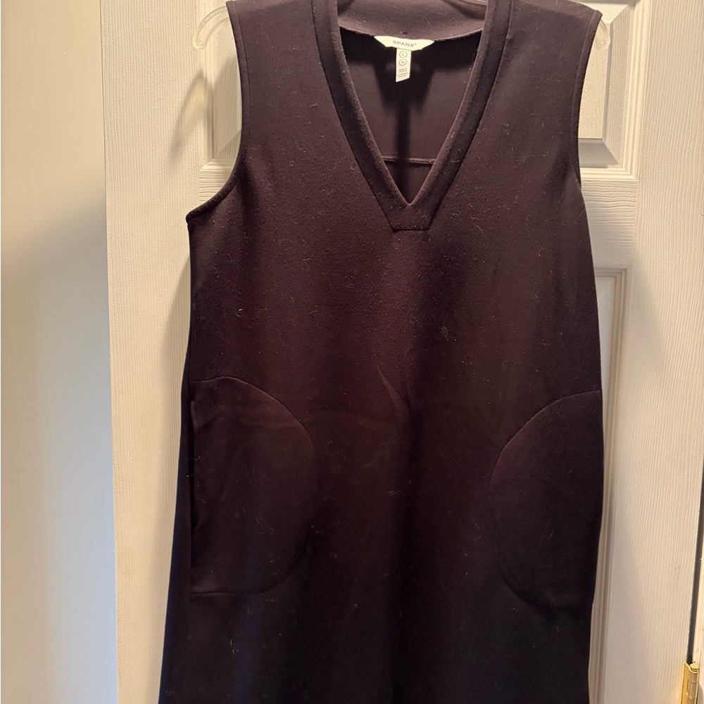 SPANX Black V-Neck Mini Dress
